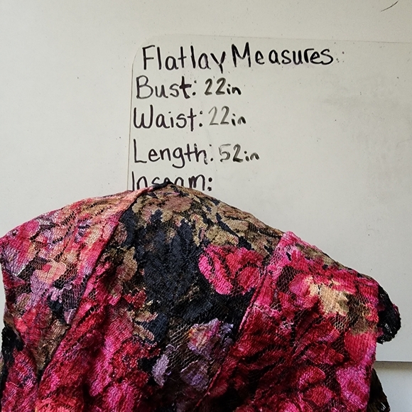 Vintage lace floral high low dress - Picture 12 of 13